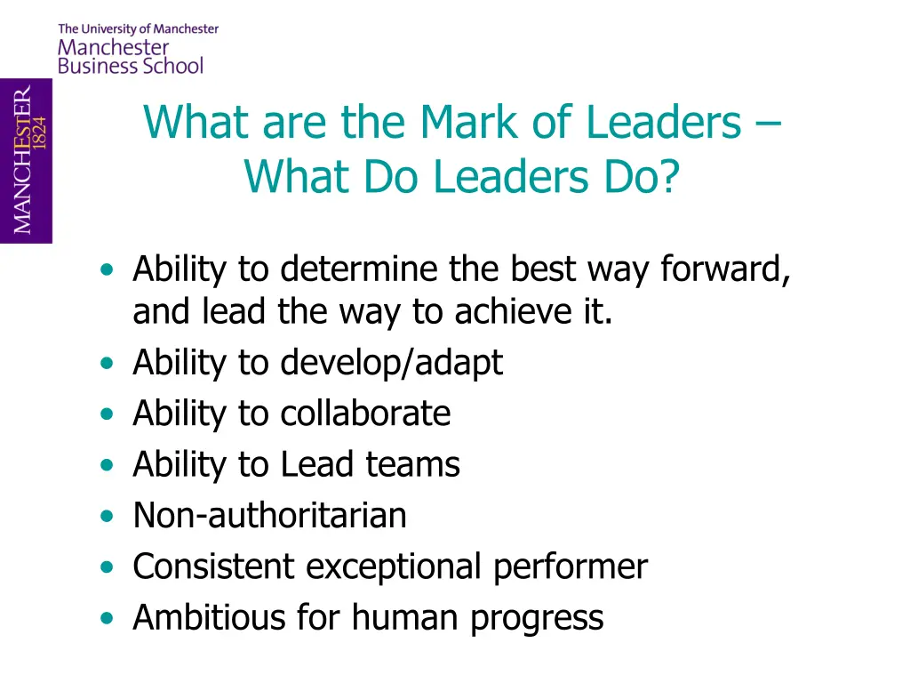 what are the mark of leaders what do leaders do
