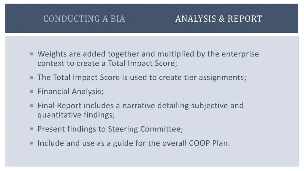 conducting a bia 12