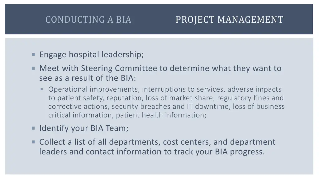 conducting a bia 3