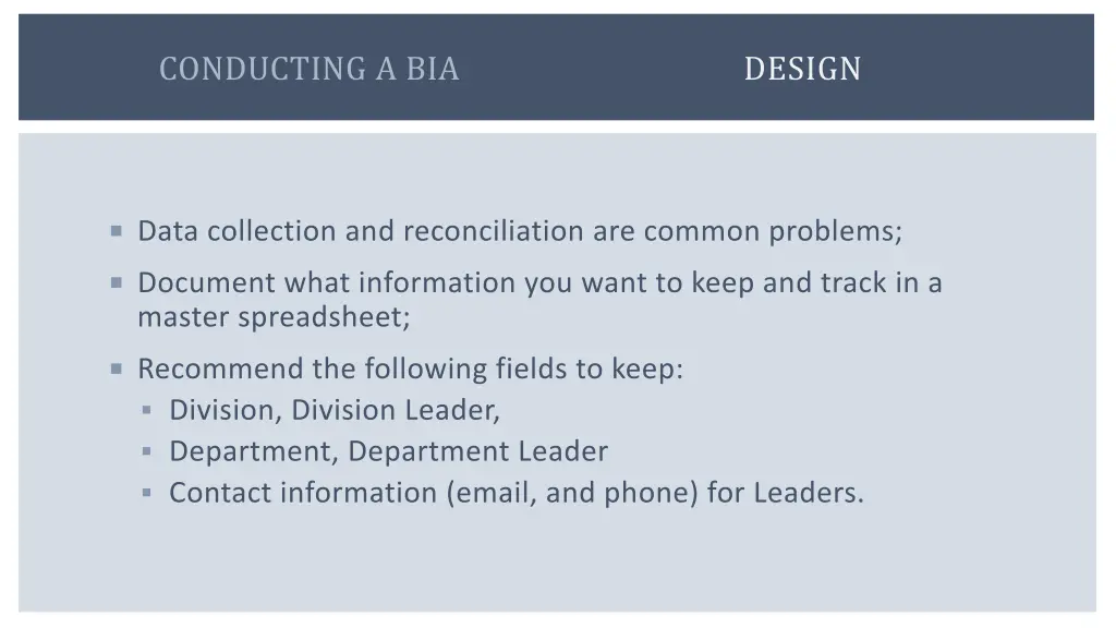 conducting a bia 4