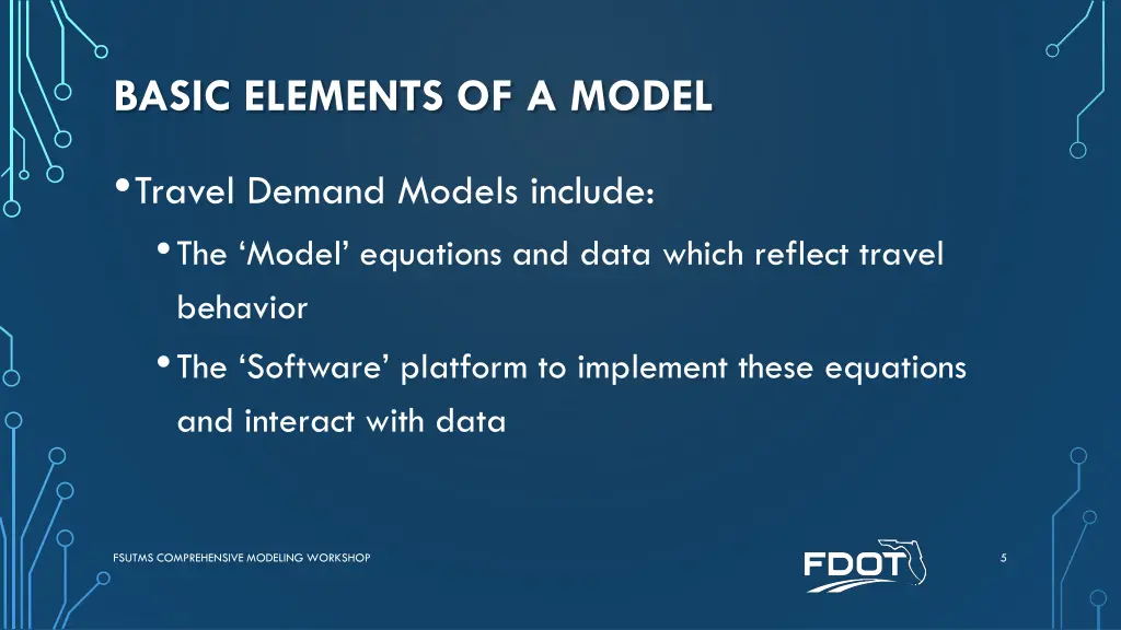 basic elements of a model