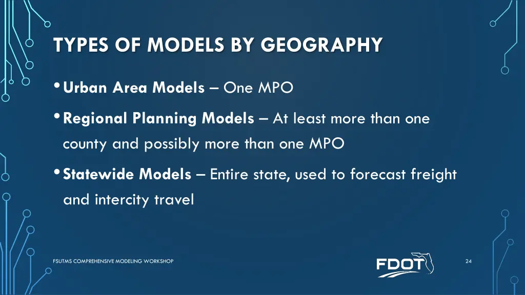 types of models by geography