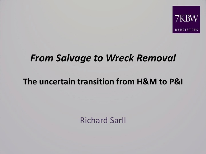 from salvage to wreck removal