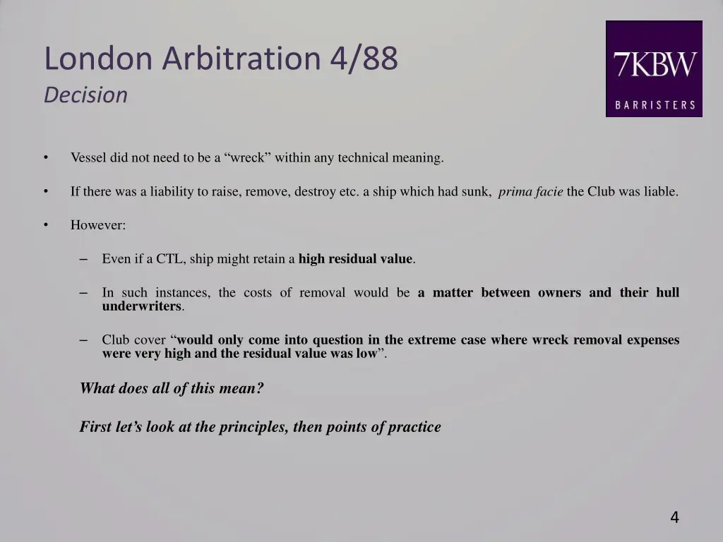 london arbitration 4 88 decision