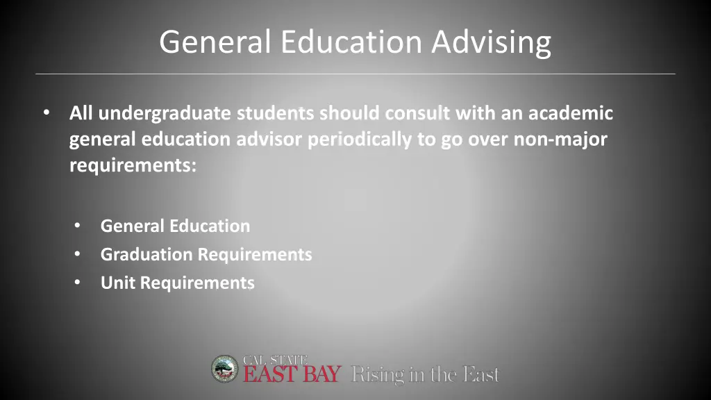 general education advising