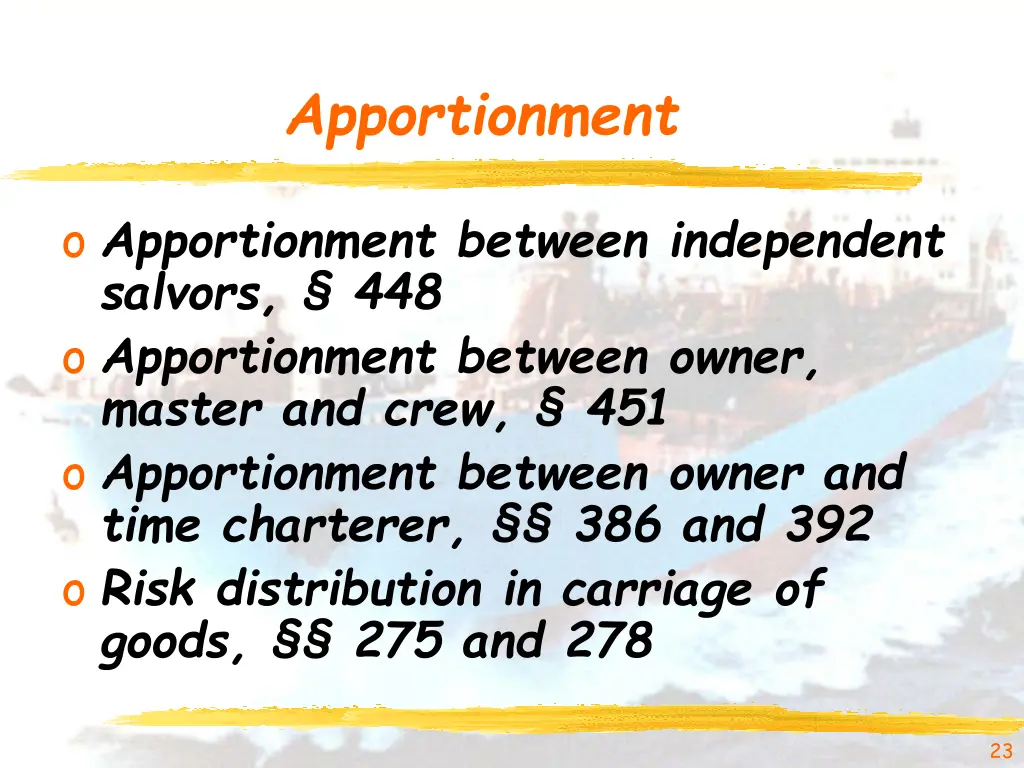 apportionment