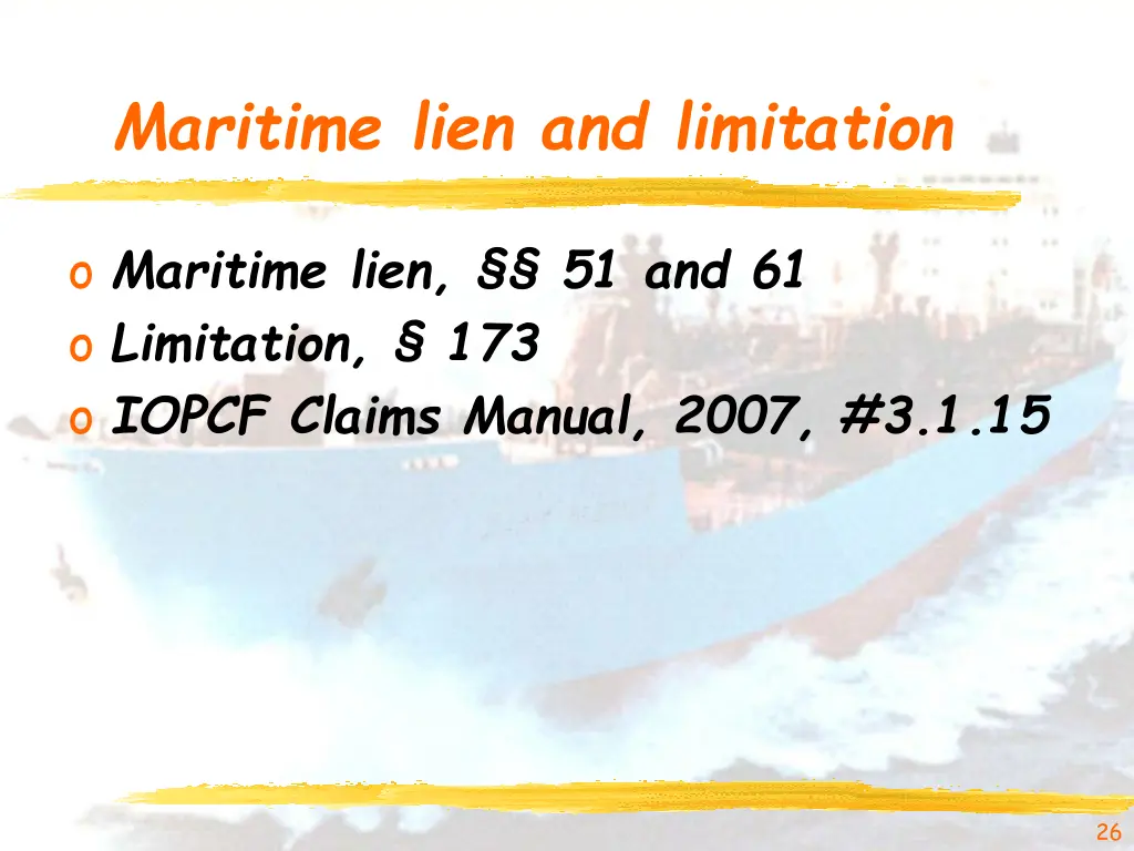 maritime lien and limitation