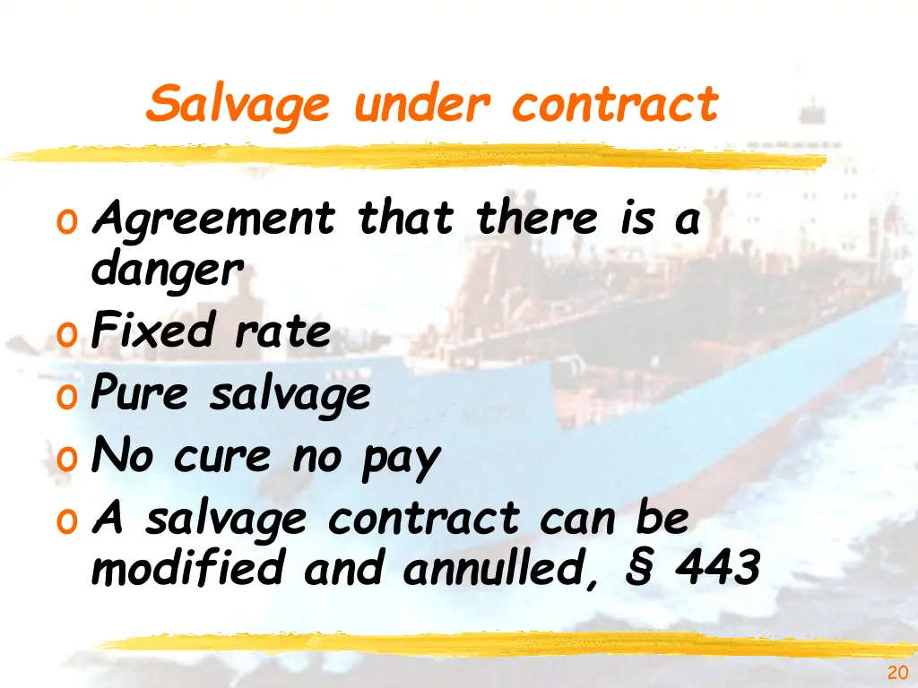 salvage under contract