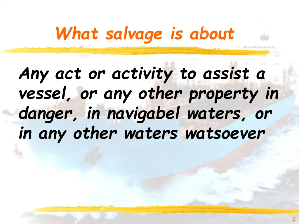 what salvage is about