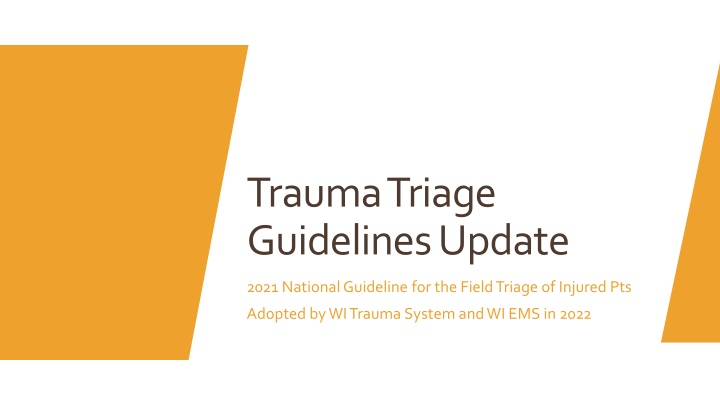 trauma triage guidelines update