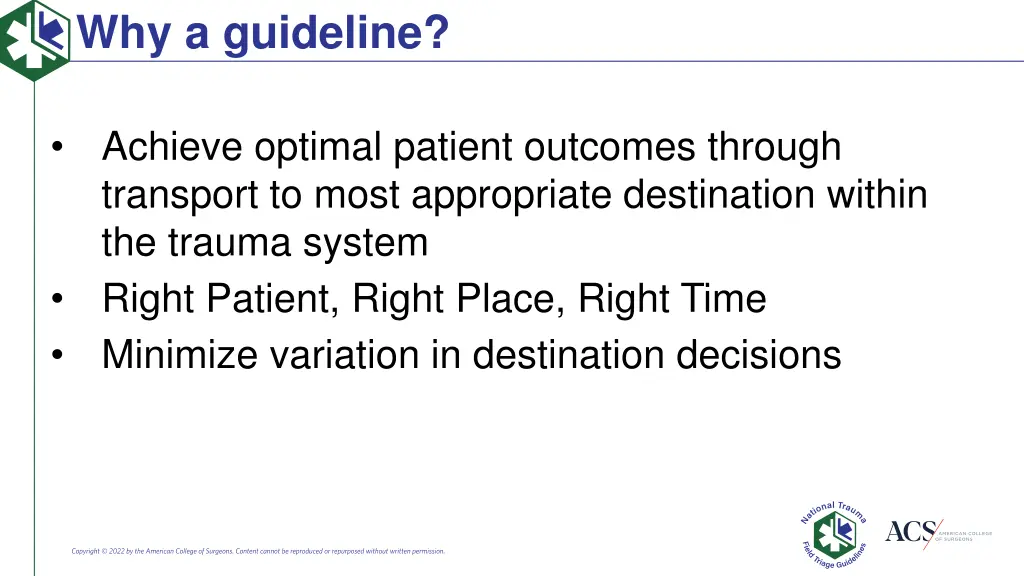 why a guideline