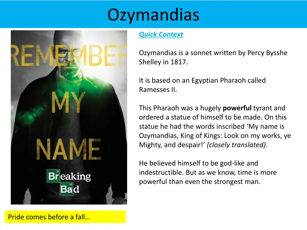 ozymandias 1