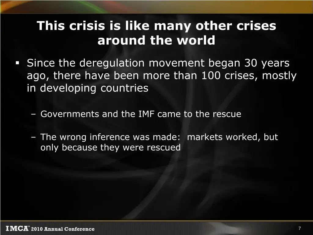 this crisis is like many other crises around 1