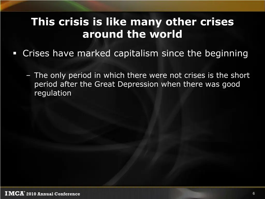 this crisis is like many other crises around