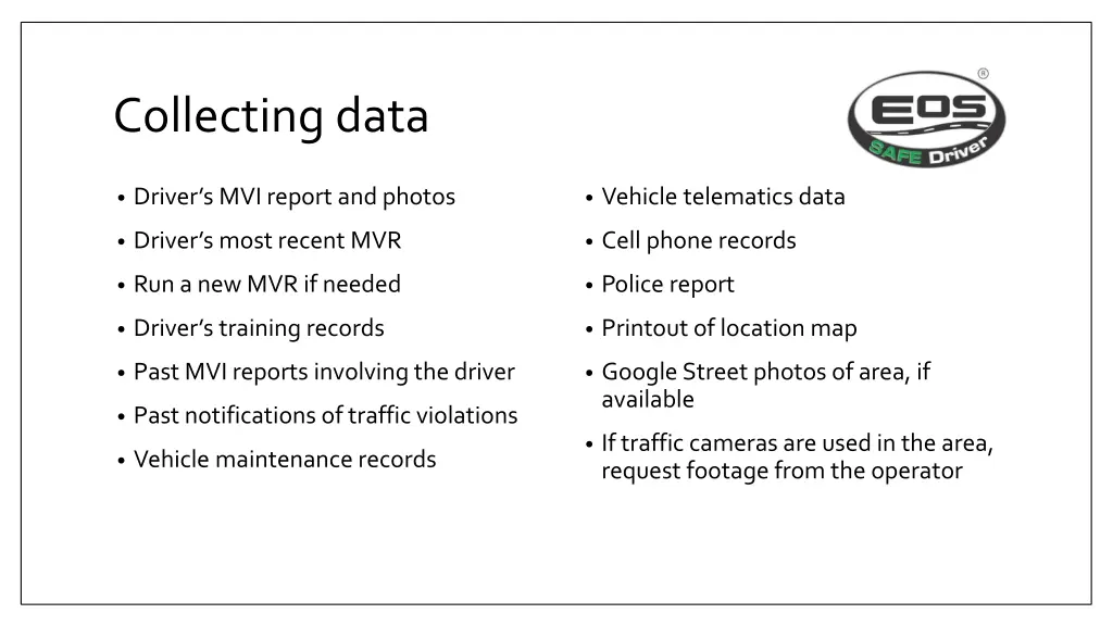 collecting data