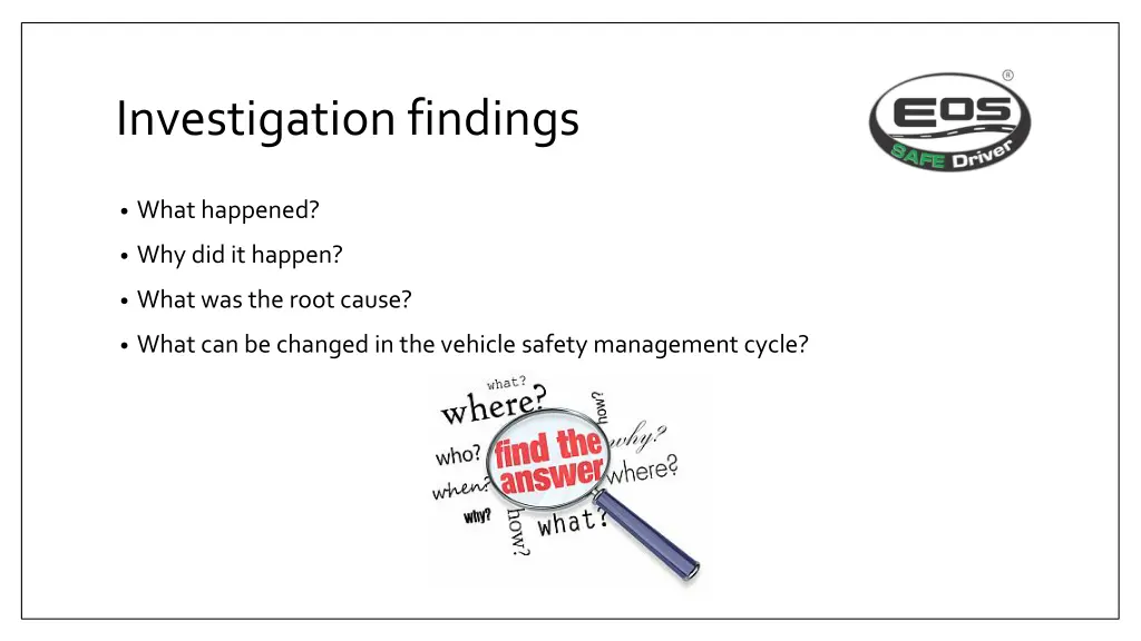 investigation findings