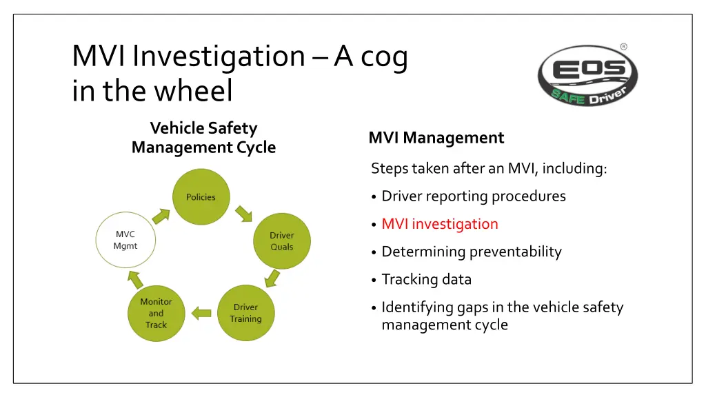 mvi investigation a cog in the wheel