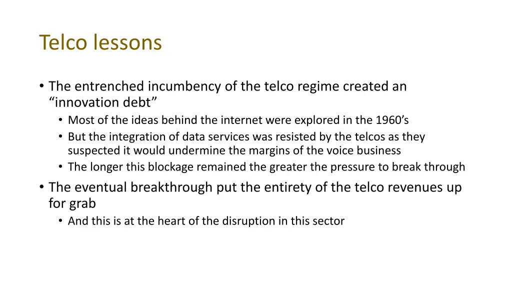 telco lessons