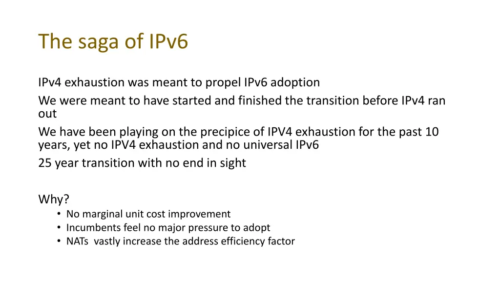 the saga of ipv6