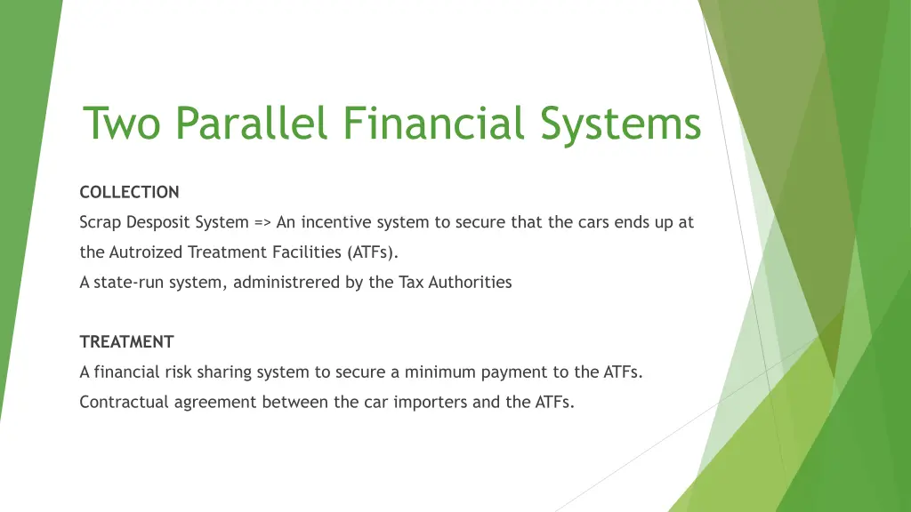 two parallel financial systems