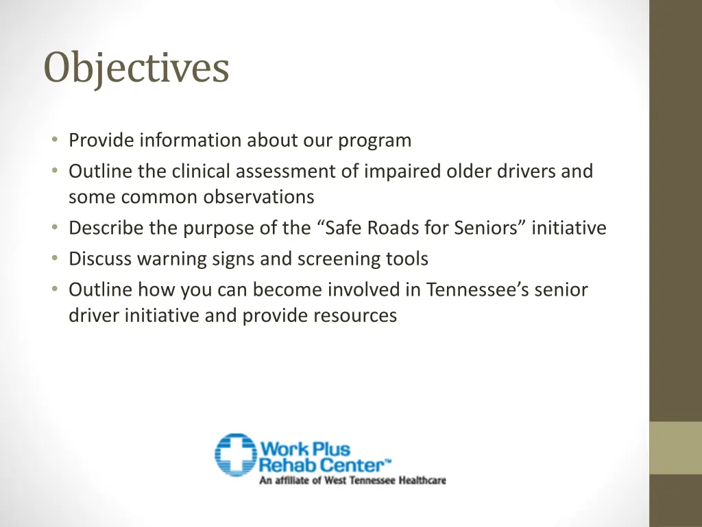 objectives