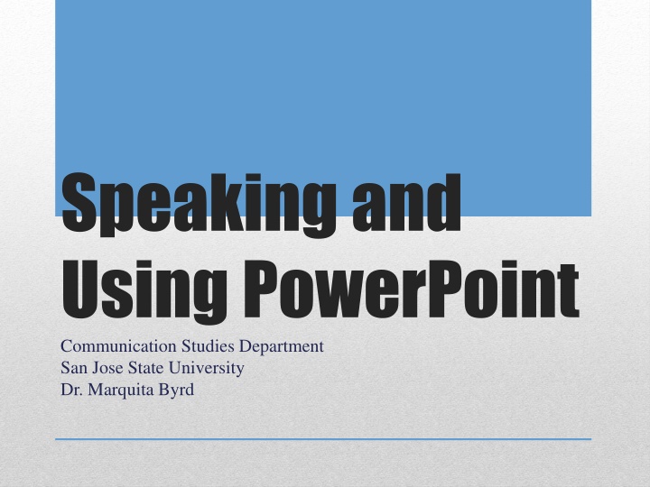 speaking and using powerpoint communication