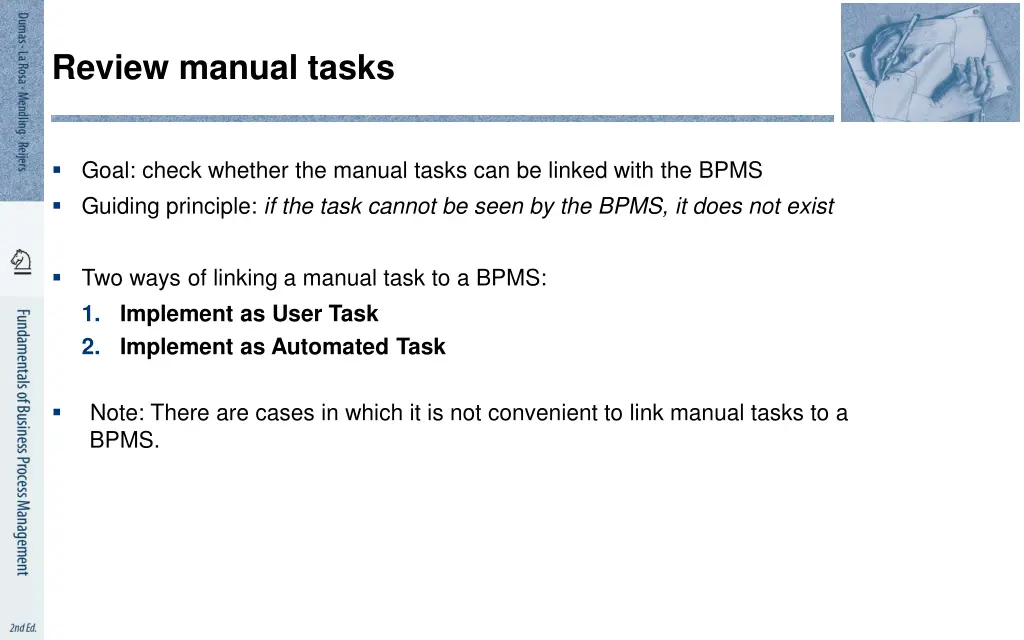 review manual tasks