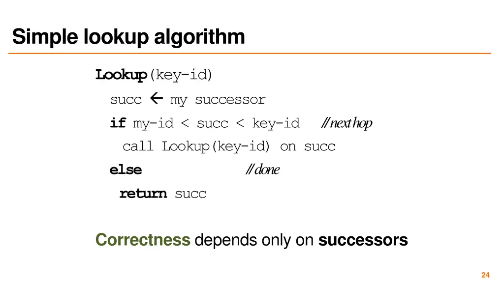 simple lookup algorithm