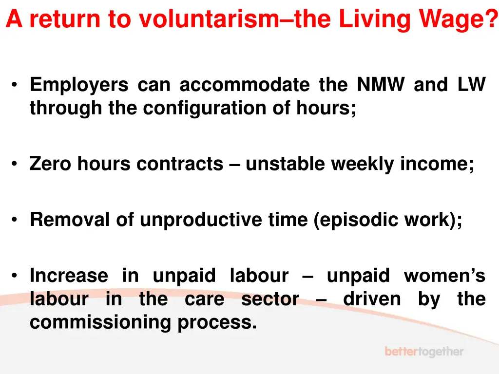 a return to voluntarism the living wage 1