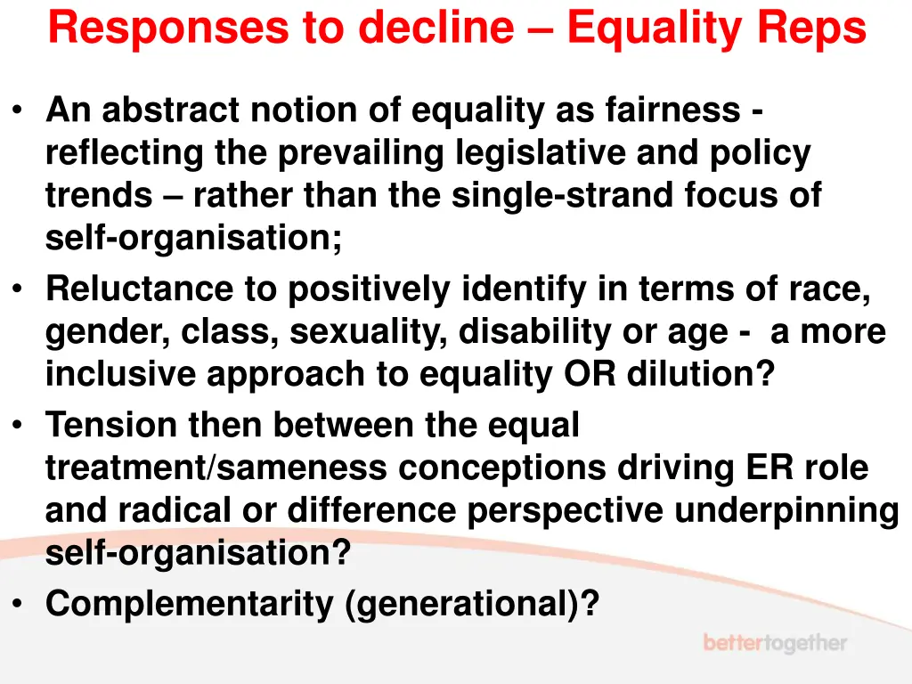 responses to decline equality reps 1