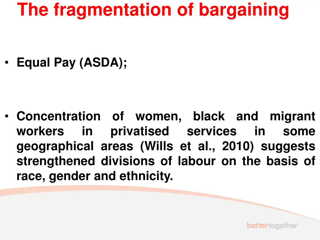 the fragmentation of bargaining 1