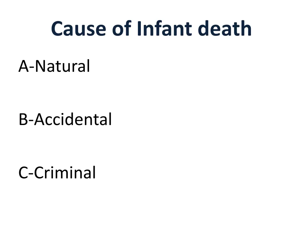 cause of infant death