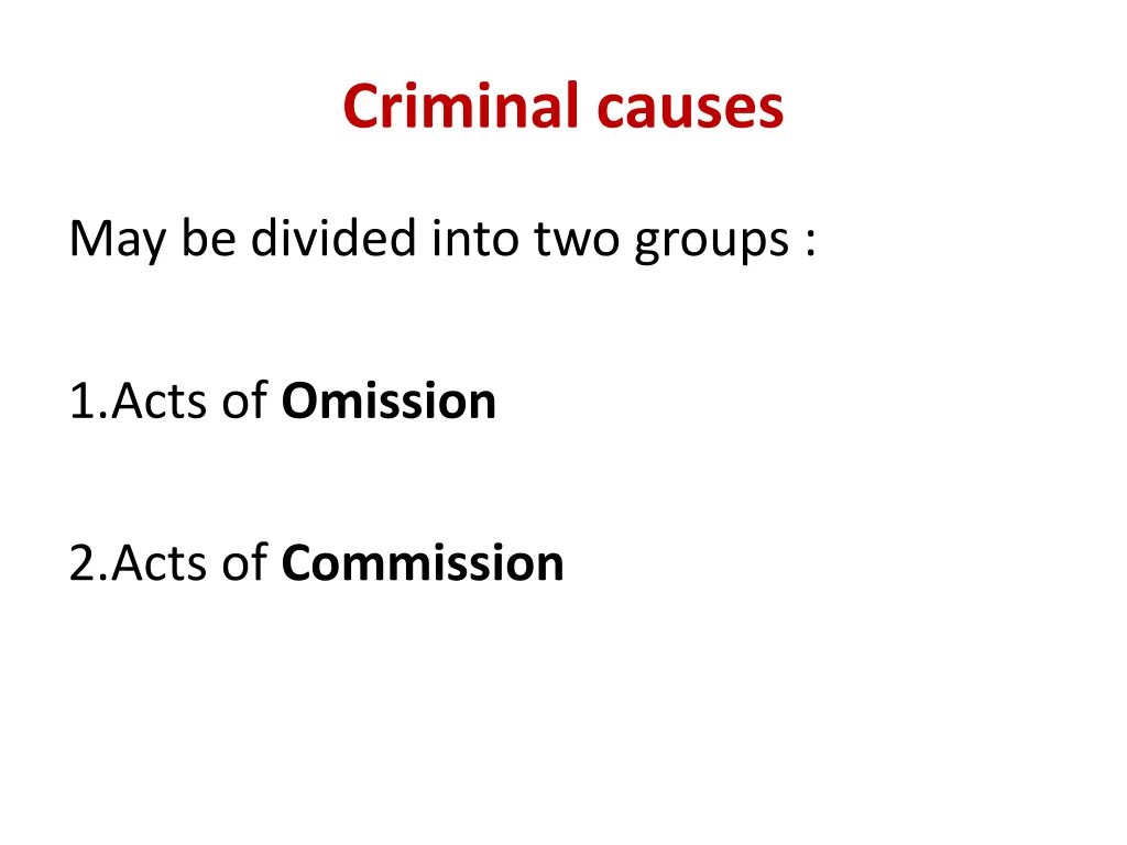 criminal causes