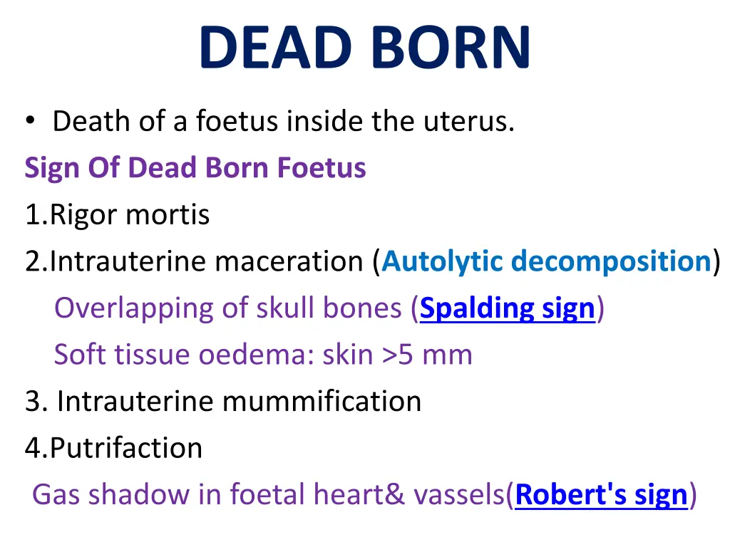 dead born