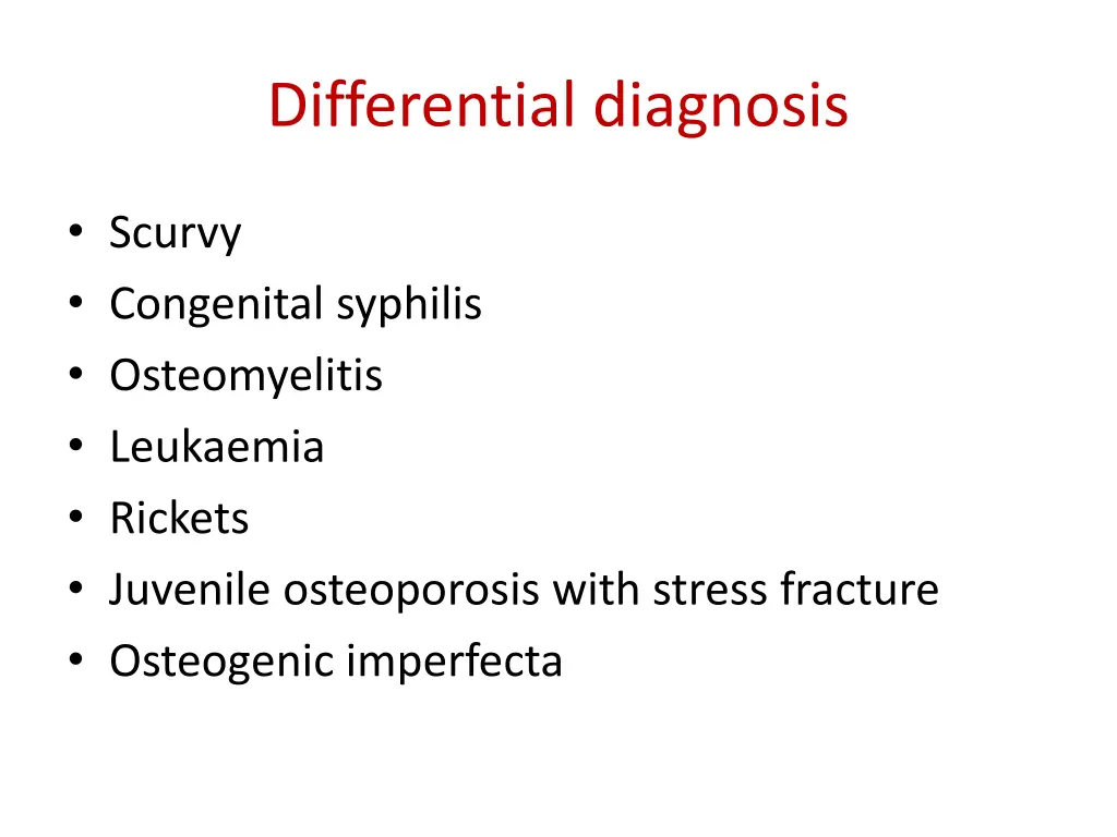 differential diagnosis