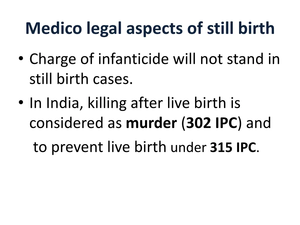 medico legal aspects of still birth