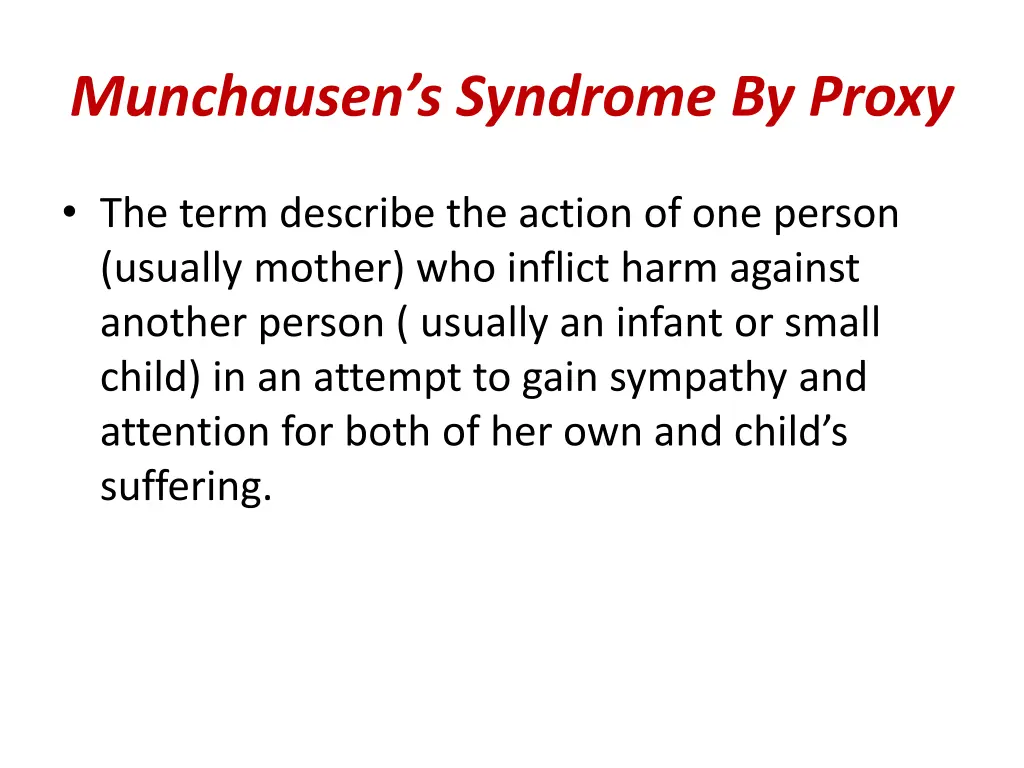 munchausen s syndrome by proxy