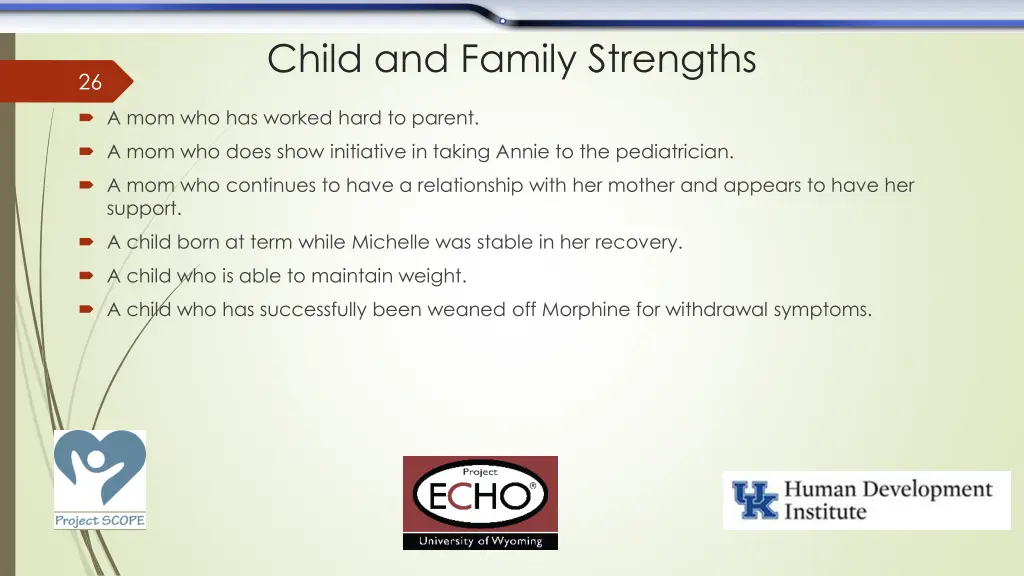 child and family strengths