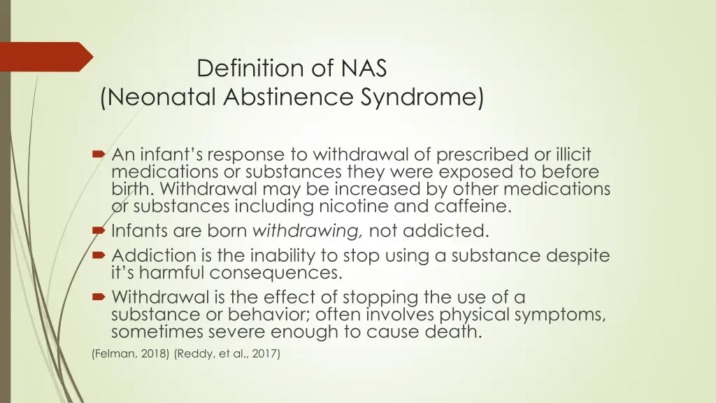 definition of nas neonatal abstinence syndrome