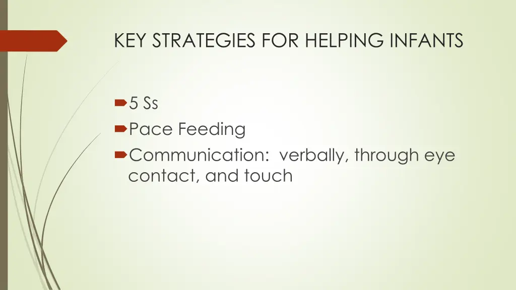 key strategies for helping infants