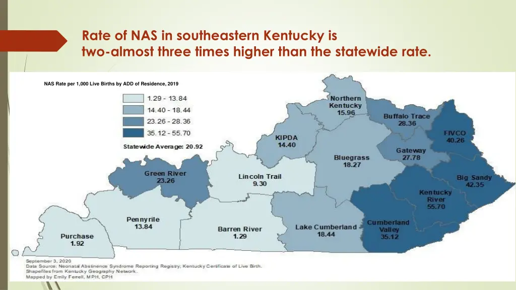 rate of nas in southeastern kentucky