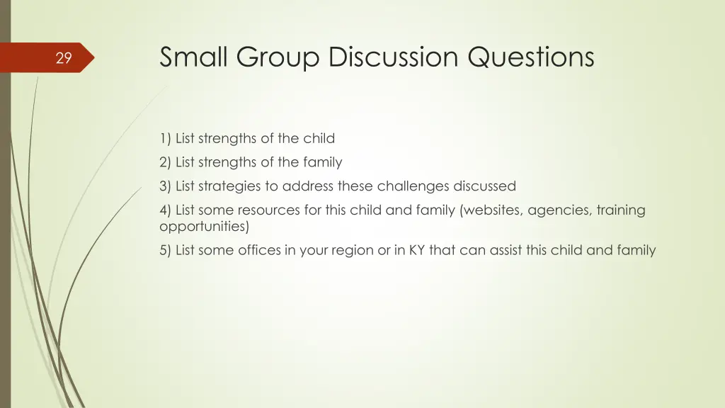 small group discussion questions