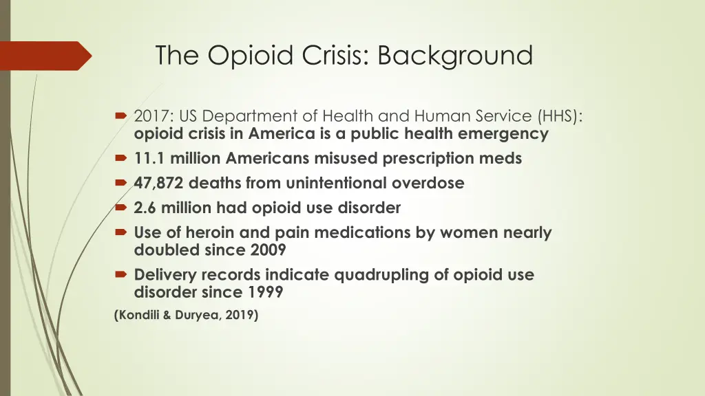 the opioid crisis background