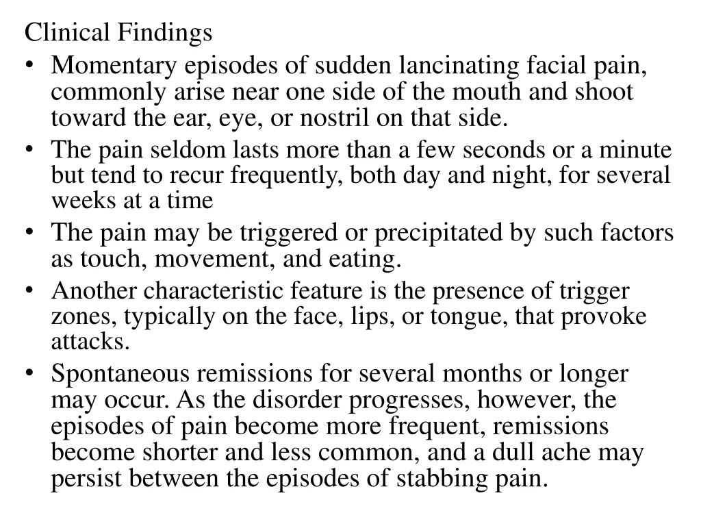 clinical findings momentary episodes of sudden