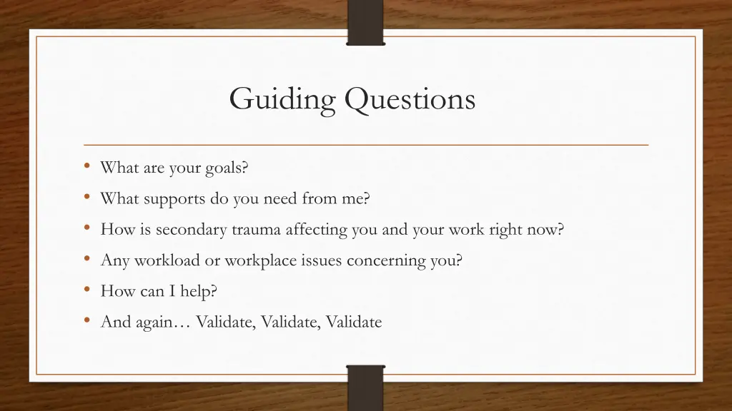 guiding questions