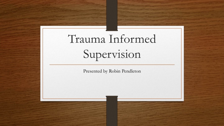 trauma informed supervision