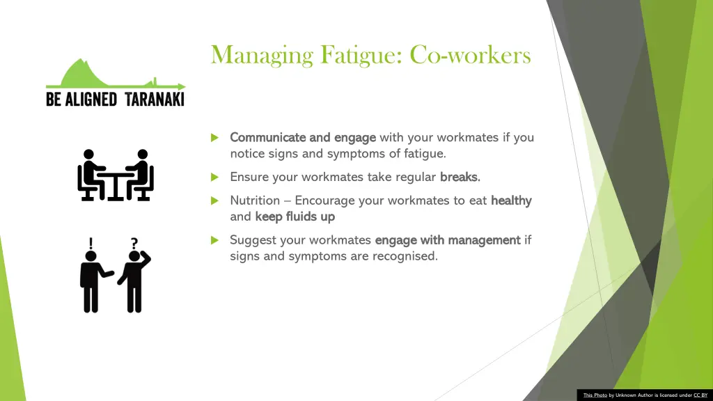 managing fatigue co workers