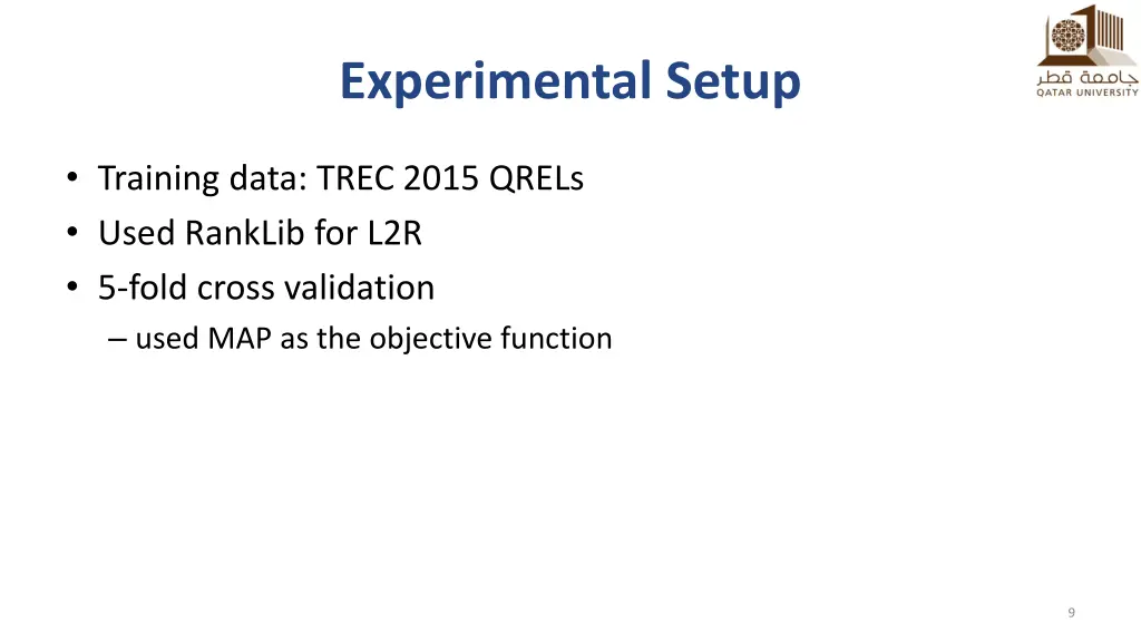 experimental setup