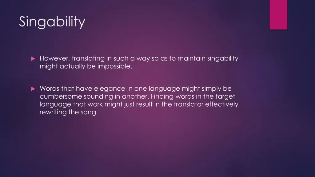 singability