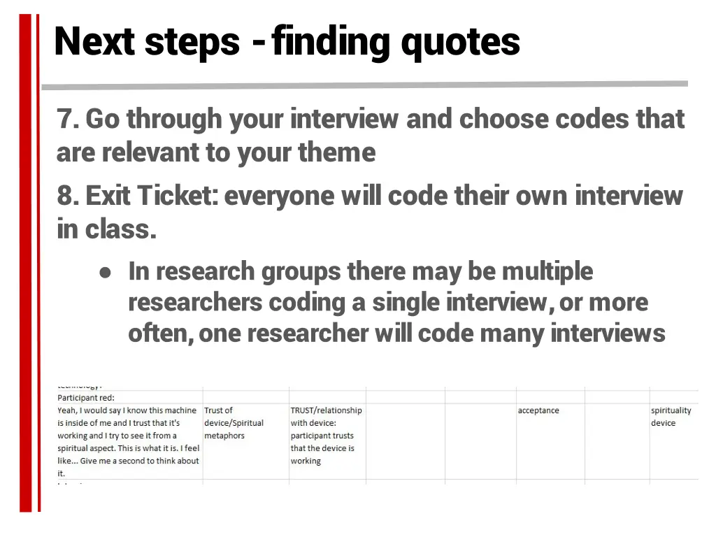 next steps finding quotes